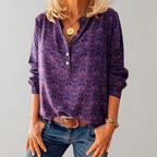 Clara | Women's Bohemian Print Blouse, Fluid Cut Shirt | My Sweet Wardrobe