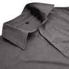 Claus | Men's Long-Sleeve Polo Shirt, Modern Polo Shirt | My Sweet Wardrobe | Black