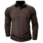 Claus | Men's Long-Sleeve Polo Shirt, Modern Polo Shirt | My Sweet Wardrobe | Navy Blue