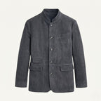 Clayton | Men's Single-Breasted Suede Blazer Jacket, Casual Smart Coat | My Sweet Wardrobe