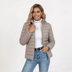 Clemence | Women's Lightweight Quilted Jacket, Slim-Fit Zip Jacket | My Sweet Wardrobe | Grey