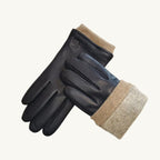 Cody | Men's Faux Leather Winter Driving Gloves, Wool-Lined Warm Gloves | Dressific