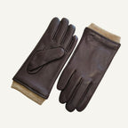 Cody | Men's Faux Leather Winter Driving Gloves, Wool-Lined Warm Gloves | Dressific