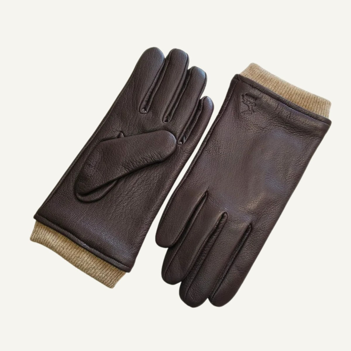 Cody | Men's Faux Leather Winter Driving Gloves, Wool-Lined Warm Gloves | Dressific
