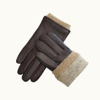 Cody | Men's Faux Leather Winter Driving Gloves, Wool-Lined Warm Gloves | Dressific