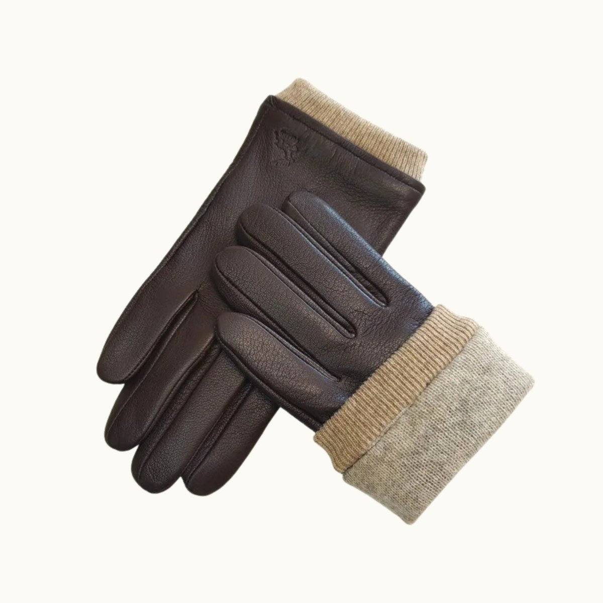 Cody | Men's Faux Leather Winter Driving Gloves, Wool-Lined Warm Gloves | Dressific