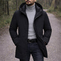 Cody | Men's Hooded Winter Coat, Weather-Resistant Autumn Coat | My Sweet Wardrobe | Black