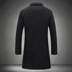 Cole | Men's Slim-Fit Long Overcoat, Tailored Autumn Coat | My Sweet Wardrobe | Darkgrey