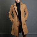 Cole | Men's Slim-Fit Long Overcoat, Tailored Autumn Coat | My Sweet Wardrobe | Navy Blue