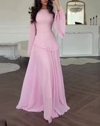 Colette | Women's Tiered Maxi Dress with Bell Sleeves, Formal Wedding Guest Dress | My Sweet Wardrobe | Burgundy