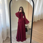 Colette | Women's Tiered Maxi Dress with Bell Sleeves, Formal Wedding Guest Dress | My Sweet Wardrobe