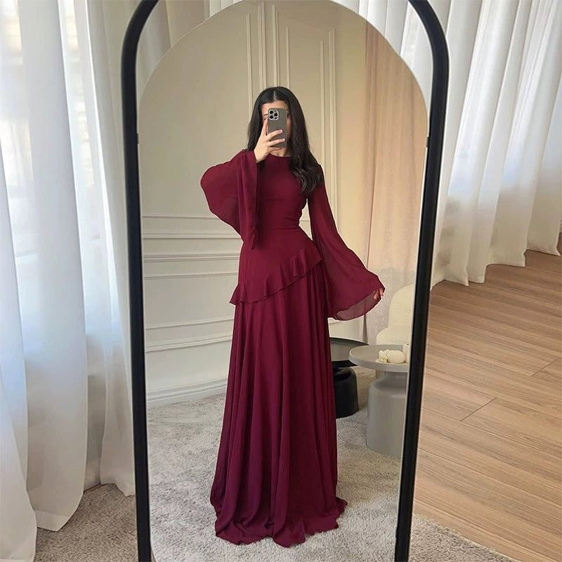 Colette | Women's Tiered Maxi Dress with Bell Sleeves, Formal Wedding Guest Dress | My Sweet Wardrobe