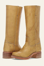 Colette | Women's Western Leather Cowboy Boots, Pointed-Toe Autumn Boots | My Sweet Wardrobe | Light brown