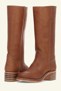 Colette | Women's Western Leather Cowboy Boots, Pointed-Toe Autumn Boots | My Sweet Wardrobe | Yellow