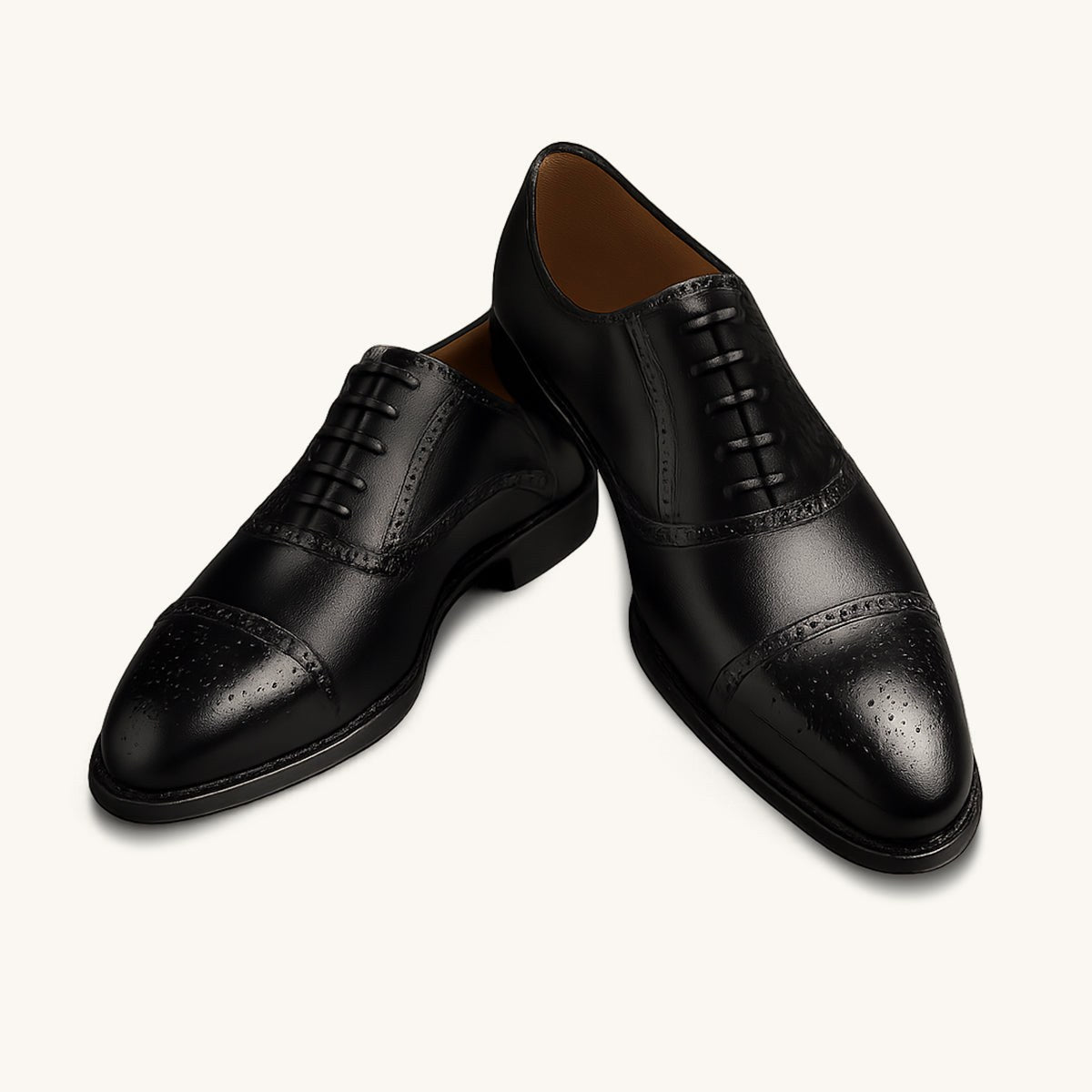 Colin | Men's Leather Brogue Dress Shoes, Formal Cowhide Loafers | Dressific