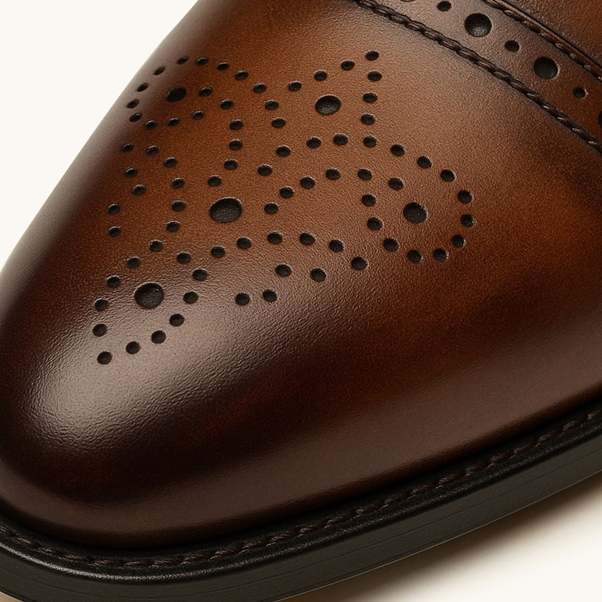 Colin | Men's Leather Brogue Dress Shoes, Formal Cowhide Loafers | Dressific