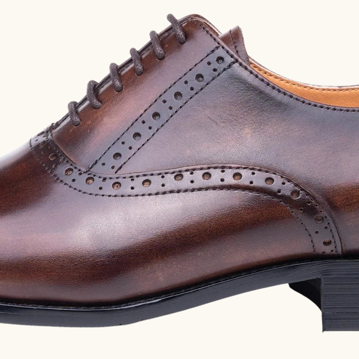 Colin | Men's Leather Brogue Dress Shoes, Formal Cowhide Loafers | Dressific