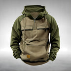 Colin | Men's Thick Cotton-Blend Hoodie, Warm Utility Hoodie | My Sweet Wardrobe | Black