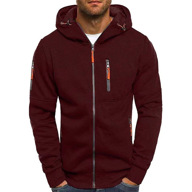 Connor | Men's Cotton Zip-Up Hoodie, Standard Fit Hooded Jumper | My Sweet Wardrobe