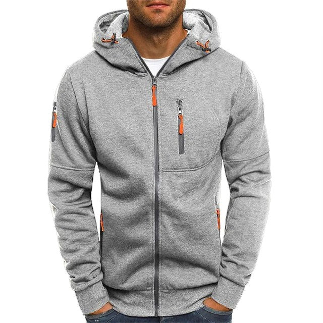 Connor | Men's Cotton Zip-Up Hoodie, Standard Fit Hooded Jumper | My Sweet Wardrobe