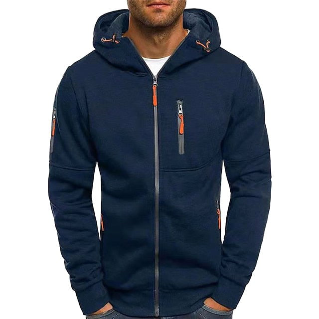 Connor | Men's Cotton Zip-Up Hoodie, Standard Fit Hooded Jumper | My Sweet Wardrobe