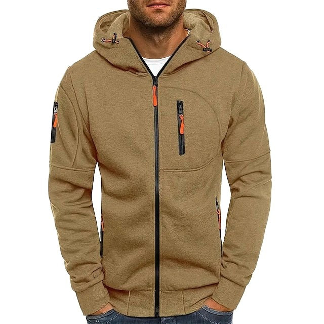 Connor | Men's Cotton Zip-Up Hoodie, Standard Fit Hooded Jumper | My Sweet Wardrobe