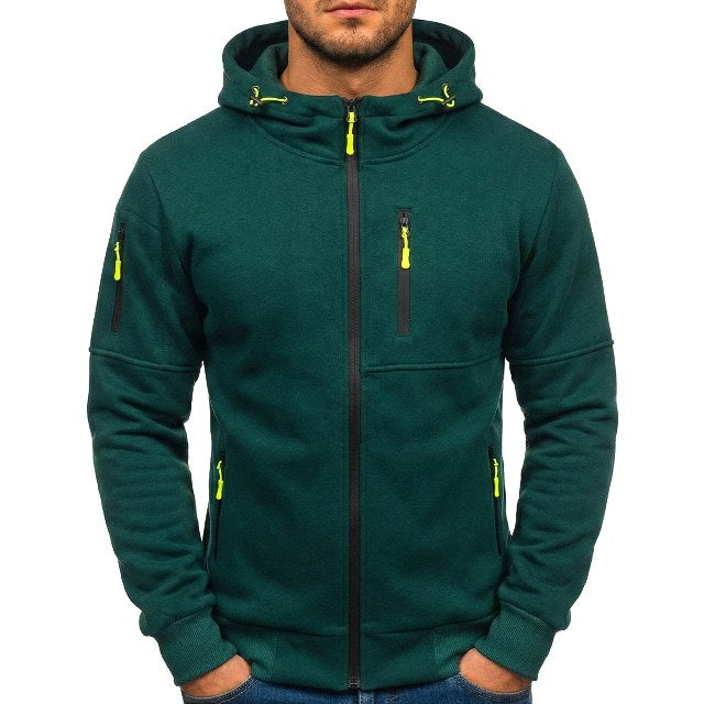 Connor | Men's Cotton Zip-Up Hoodie, Standard Fit Hooded Jumper | My Sweet Wardrobe
