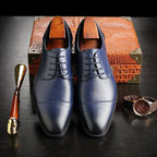 Connor | Men's Formal Lace-Up Dress Shoes, Rounded Toe Loafers | Dressific