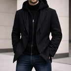 Connor | Men's Tailored Double-Layer Coat, Structured Wool-Blend Coat | My Sweet Wardrobe | Camel