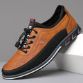 Conrad | Men's Leather Lace-Up Shoes in Cognac, Structured Oxford Shoes | My Sweet Wardrobe | Caramel
