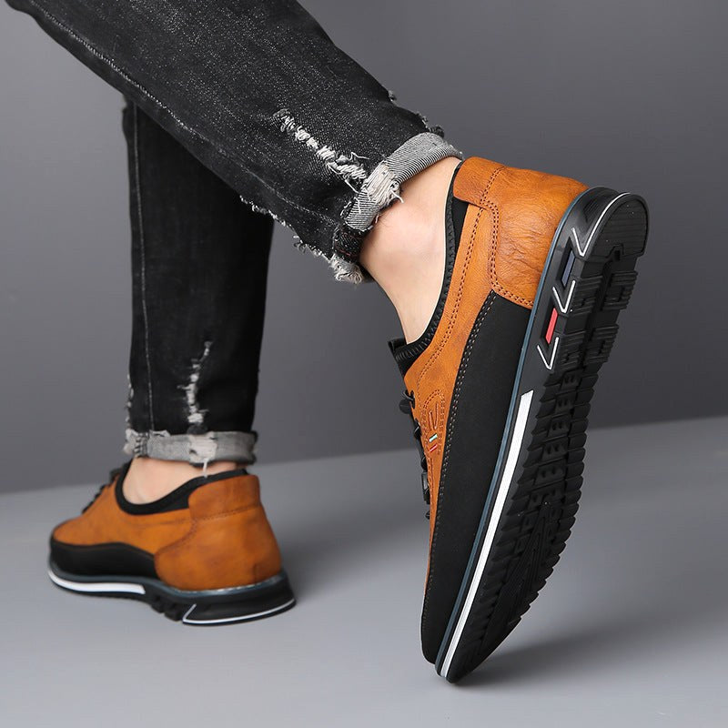 Conrad | Men's Leather Lace-Up Shoes in Cognac, Structured Oxford Shoes | My Sweet Wardrobe | Caramel