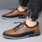 Conrad | Men's Leather Lace-Up Shoes in Cognac, Structured Oxford Shoes | My Sweet Wardrobe | Caramel