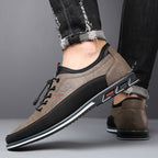 Conrad | Men's Leather Lace-Up Shoes in Cognac, Structured Oxford Shoes | My Sweet Wardrobe | Caramel