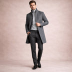 Cooper | Men's Wool Blend Single Breasted Trench Coat, Tailored Autumn Coat | My Sweet Wardrobe