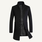 Cooper | Men's Wool Blend Single Breasted Trench Coat, Tailored Autumn Coat | My Sweet Wardrobe