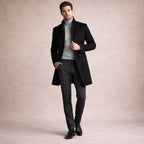 Cooper | Men's Wool Blend Single Breasted Trench Coat, Tailored Autumn Coat | My Sweet Wardrobe