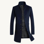 Cooper | Men's Wool Blend Single Breasted Trench Coat, Tailored Autumn Coat | My Sweet Wardrobe