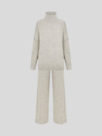 Corinne | Women's Oversized Two-Piece Set, Wide-Leg Turtleneck Lounge Set | My Sweet Wardrobe