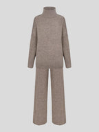Corinne | Women's Oversized Two-Piece Set, Wide-Leg Turtleneck Lounge Set | My Sweet Wardrobe