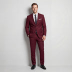 Damian | Men's Structured Wool-Blend Suit – Elegant Two-Piece Set | My Sweet Wardrobe