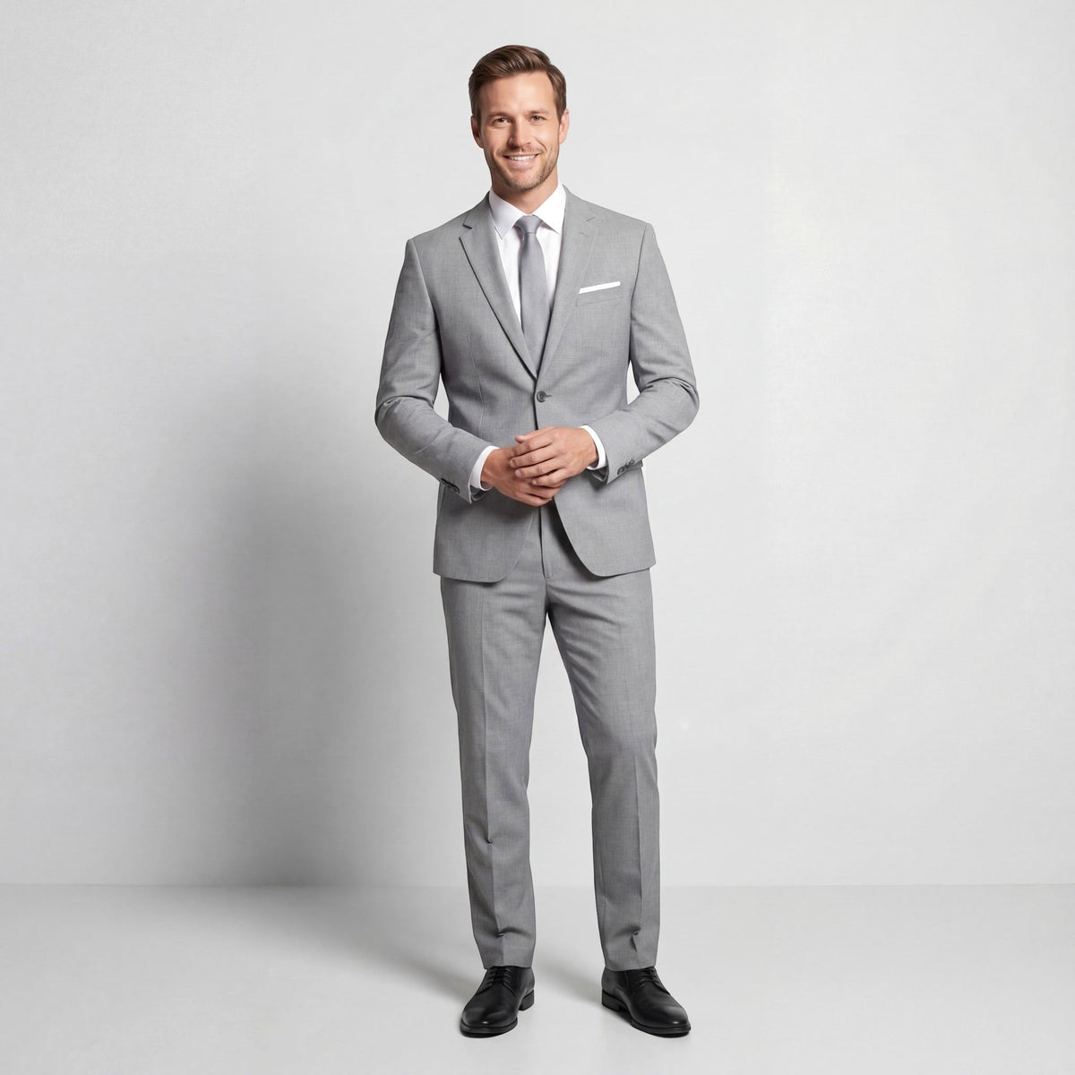 Damian | Men's Structured Wool-Blend Suit – Elegant Two-Piece Set | My Sweet Wardrobe