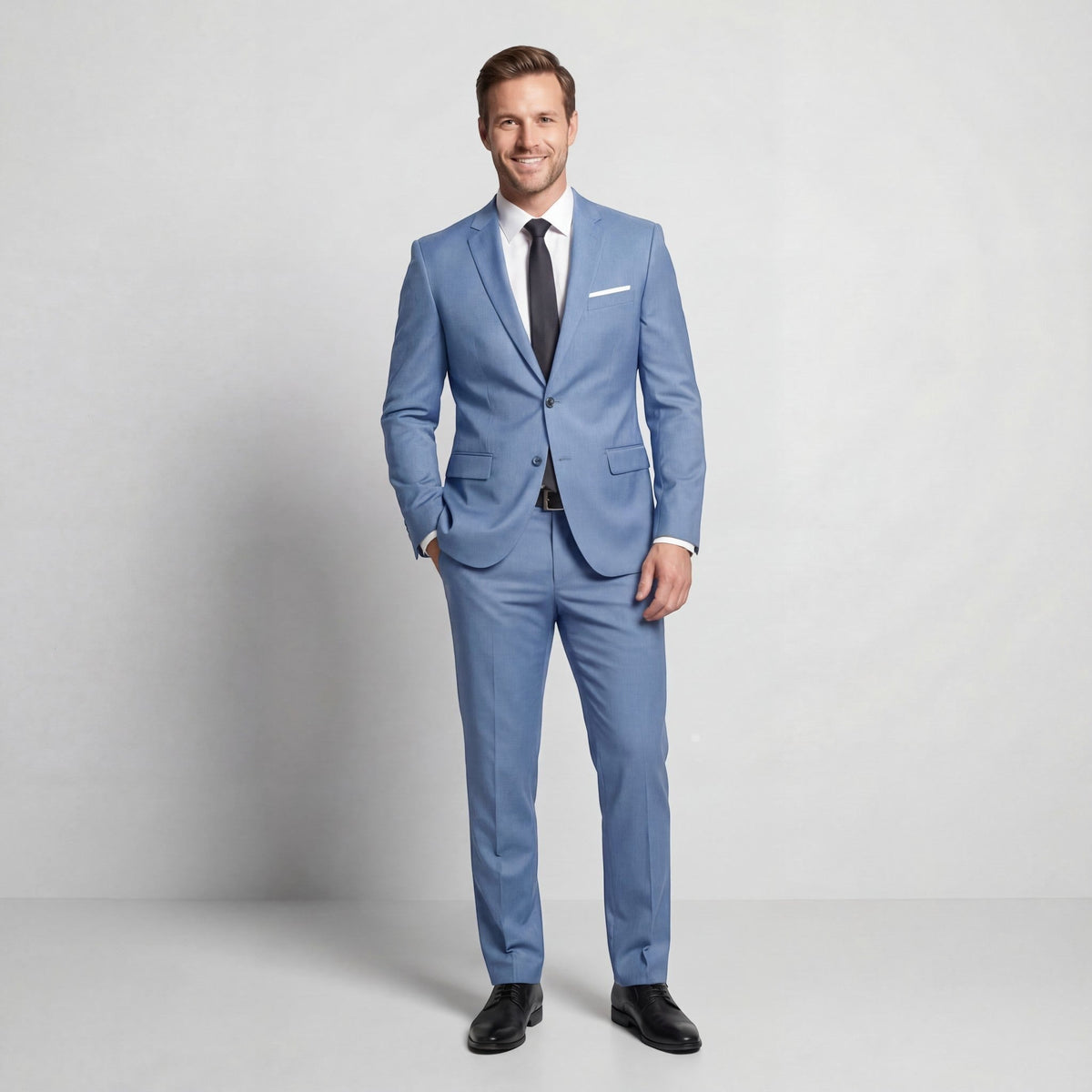 Damian | Men's Structured Wool-Blend Suit – Elegant Two-Piece Set | My Sweet Wardrobe