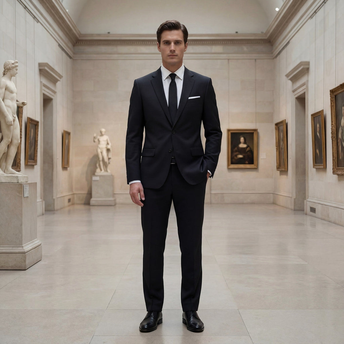 Damian | Men's Structured Wool-Blend Suit – Elegant Two-Piece Set | My Sweet Wardrobe