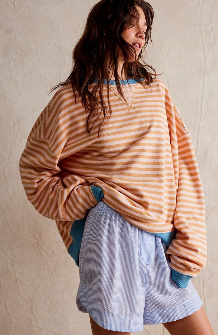 Darcy | Women's Striped Oversized Jumper, Relaxed Fit Knit Top | My Sweet Wardrobe
