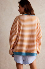 Darcy | Women's Striped Oversized Jumper, Relaxed Fit Knit Top | My Sweet Wardrobe