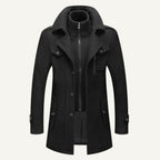 Dean | Men's Wool Blend Winter Coat, Structured Trench-Inspired Coat | My Sweet Wardrobe