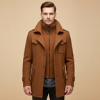 Dean | Men's Wool Blend Winter Coat, Structured Trench-Inspired Coat | My Sweet Wardrobe