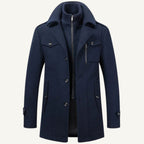 Dean | Men's Wool Blend Winter Coat, Structured Trench-Inspired Coat | My Sweet Wardrobe