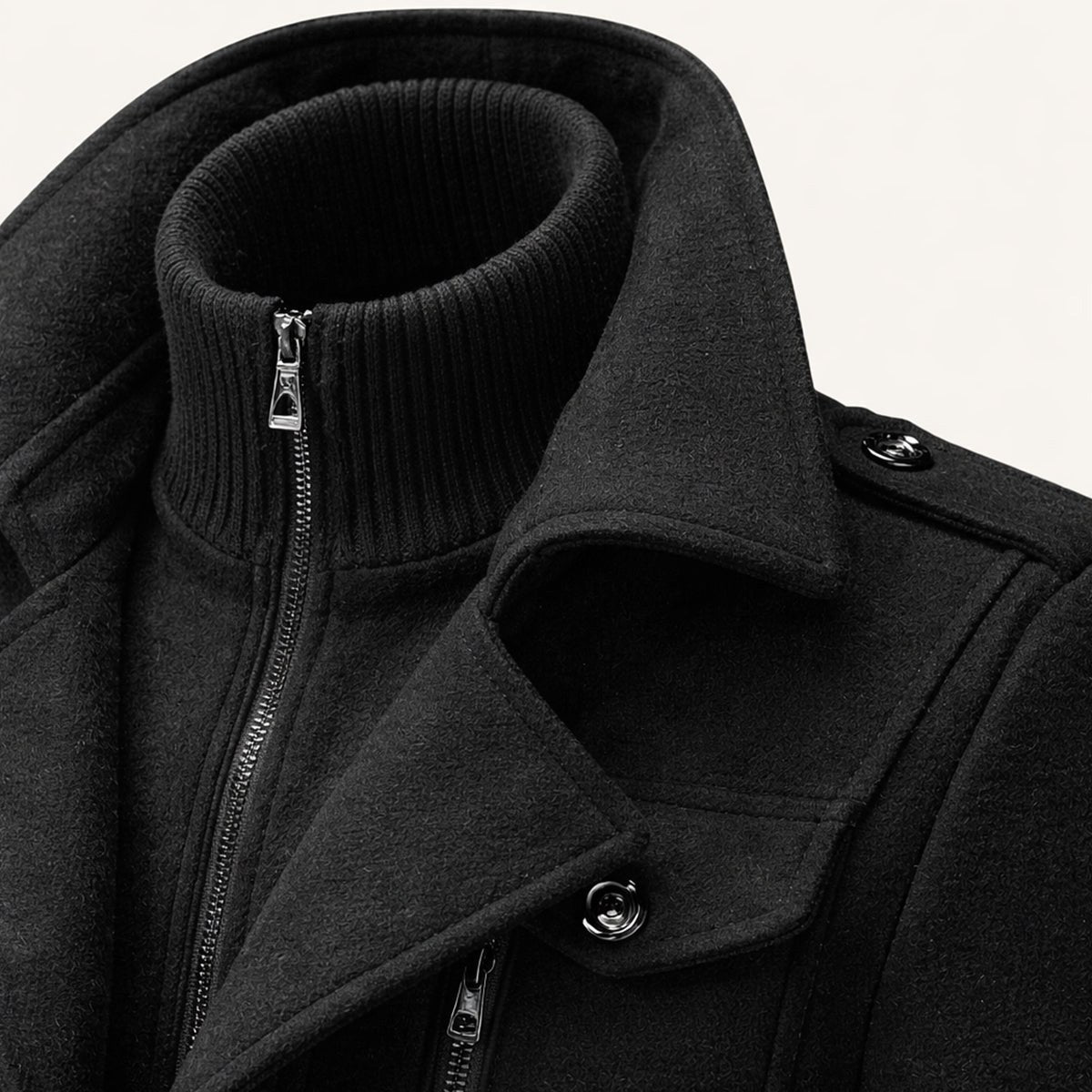 Dean | Men's Wool Blend Winter Coat, Structured Trench-Inspired Coat | My Sweet Wardrobe