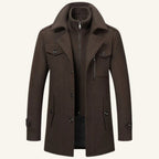 Dean | Men's Wool Blend Winter Coat, Structured Trench-Inspired Coat | My Sweet Wardrobe